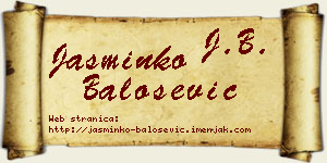 Jasminko Balošević vizit kartica